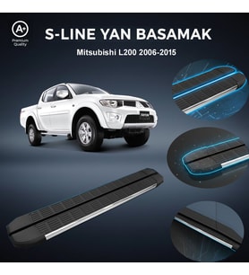 Mitsubishi L200 S-Line Premium Krom Yan Basamak 2006-2015