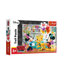 Lisanslı 30 Parça Mickey Mouse Puzzle 2118