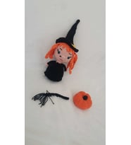 Bücür Cadı ve Kabağı Amigurumi Organik Oyuncak
