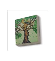 Ağaç Kadın Baskılı Taş Magnet 5X5