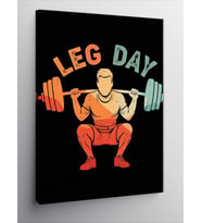 Kanvas Tablo Leg Day Ve Sporcu