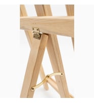 Ahşap Şövale Sergileme Standı Demonte (150 cm) - Doğal Ahşap Rengi