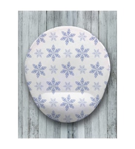 Kar Taneleri Oval Bilek Destekli Mouse Pad