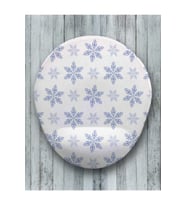 Kar Taneleri Oval Bilek Destekli Mouse Pad