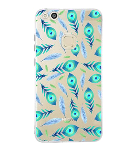 PrintiFy Huawei P10 Lite ile Uyumlu 1mm Slim Fit Nazar Boncuğu 3 Baskılı Şeffaf  Kılıf