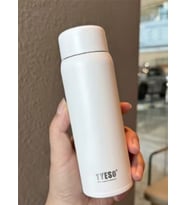 TYESO Termos Sıcak ve Soğuk İçecek Su Termosu, Paslanmaz Çelik, Hafif, İnce, Taşıması Kolay, Kahve Bardağı, 200ml (Sahra Beji)