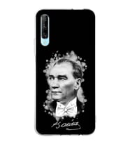 Huawei P Smart Pro Uyumlu Kapak Atatürk Tasarımlı Şeffaf Silikon Kılıf