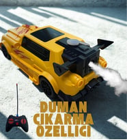 Şarjlı Duman Atan Oyuncak Araba - STUNT SPRAYCAR (Sarı)