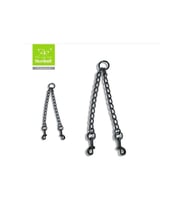Nunbell Köpek Gezdirme İkili Zincir 2,5 CM