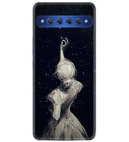 TCL 10 Plus Kılıf Desenli Silikon Star Woman