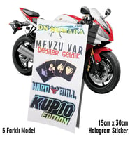 mevzu var kup10 hologram sticker set motosiklet kelebek cam bisiklet atv scooter araba uyumlu