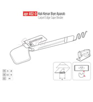 Halı Kenar Biye Aparat 28cm-14cm / APR 402-D