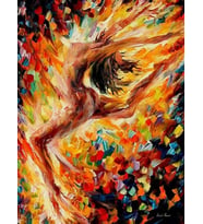 Çıplak Dans Sayılarla Boyama Seti 50x65 cm (Tuvale Gerili)