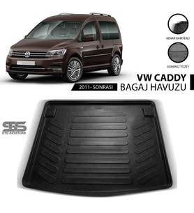 Volkswagen Caddy Bagaj Havuzu 2011 Sonrası Havuzlu Bagaj Paspası