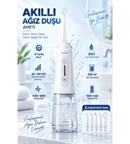 Auhma AMF11 Akıllı Şarjlı Ağız Duşu - 320ml Su Haznesi, 4 Modlu, Diş Temizleme Cihazı