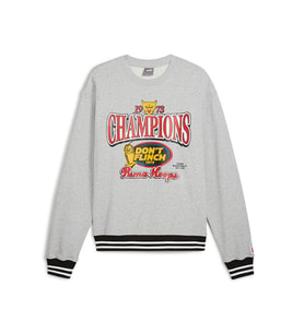 Puma Puma Champs Crew Erkek Basketbol Sweatshirts 62720901 Gri