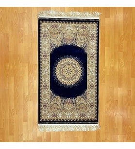 Dairesel Madalyon (Göbek) Motifli Lüks 90 x150 CM İpek Halı
