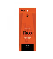D'Addario RAS1N Rico Alto Saksafon Bek Bilezik ve Kapak Seti  Nikel Kaplama Ligatür, Dayanıklı Plastik Kapak, Standart Ebonit Beklerle Uyumlu