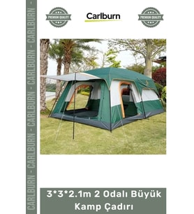 #Çadır Su Geçirmez Geniş Lüks Aile Dayanıklı Outdoor Çift Katman 3*3*2.1m 2 Odalı Büyük Kamp Çadırı