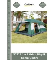 #Çadır Su Geçirmez Geniş Lüks Aile Dayanıklı Outdoor Çift Katman 3*3*2.1m 2 Odalı Büyük Kamp Çadırı