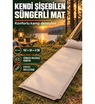 - - Kendi Şişebilen Süngerli Kamp Matı - 192x66x4cm