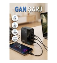 GaN Teknolojili 4 Portlu Masaüstü Hızlı Şarj İstasyonu – 2 USB-C 2 USB-A