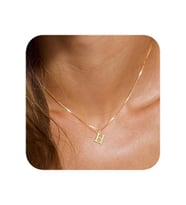 H Harfi Mini 18k Altın Kaplama Harfli Kolye Isimli Kişiye Özel Kolye Hediye Paketli Kutulu