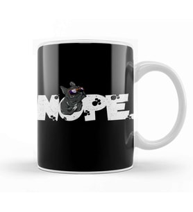 French Bulldog Nope 06 Kupa Bardak Porselen