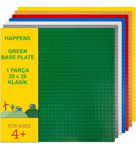 11023 Yeşil Zemin Plaka, +4 Yaratıcı Oyuncak Yapım Seti (1 Parça) 25Cmx25Cm, Baseplate