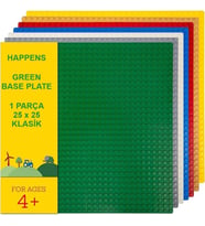 11023 Yeşil Zemin Plaka, +4 Yaratıcı Oyuncak Yapım Seti (1 Parça) 25Cmx25Cm, Baseplate