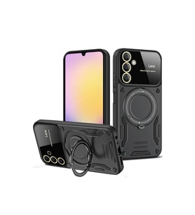 Samsung Galaxy A14 4g Kılıf Joy Lens Standlı Kapak - Siyah