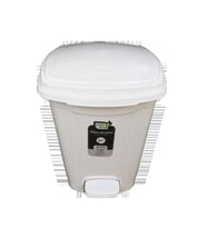 Polytime Plastik Beyaz Pedallı Basmalı Çöp Kutusu Kovası - 22 Litre-30x30x42 Cm. - Beyaz - İç Kovalı