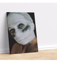 Cadılar Bayramı Kadın Maske Temalı Dekoratf Kanvas Tablo