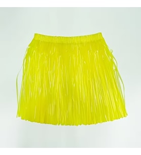 Neon Sarı Hawaii Parti Eteği 40 cm
