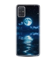 Samsung a71 A72 A73 A7 A9 2018 C7 C9 Kılıf Desenli Silikon Night Moon 1133