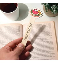 Kişiye Özel Karpuz Simgeli İsimli Ahşap Kitap Okuma Ayracı