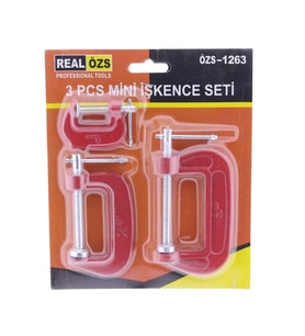 3 Parça C Tipi Mengene Seti İşkence Aleti Hobi İşkence