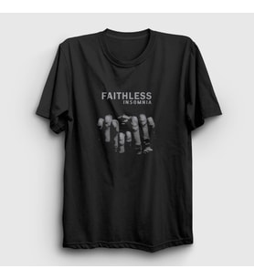 Presmono Unisex Siyah Insomnia Maxi Jazz Faithless T-Shirt 458760tt