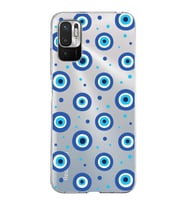 PrintiFy Xiaomi Redmi Note 10 5G ile Uyumlu 1mm Slim Fit Nazar Boncuğu 1 Baskılı Şeffaf  Kılıf
