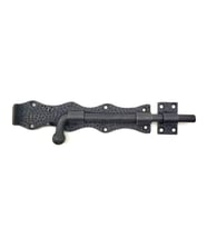 Antika Tarz Dekoratif Pirinç Dövme Kapı Sürgüsü - 20cm, Oksit