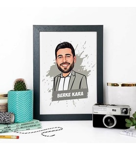 Erkekler İçin Kişiye Özel Karikatürlü Çerçeve