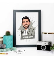 Erkekler İçin Kişiye Özel Karikatürlü Çerçeve
