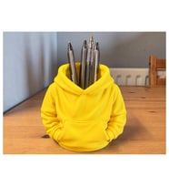 Alvera Kapüşonlu Sweatshirt Kalemlik – 3D Baskı Masaüstü Organizer-Sarı