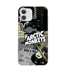 Iphone 11 Uyumlu Arctic Monkeys Kolaj Desenli Şeffaf Telefon Kılıfı