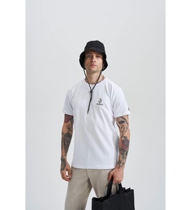 Smart Devil Erkek Baskı T-Shirt (Beyaz)
