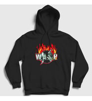 Presmono Unisex Beyaz Logo Wasp Kapüşonlu Sweatshirt 384020tt (Siyah)