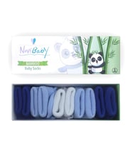 Novibaby 5'li Bambu Yenidoğan Bebek Çorap I Mix Blue I 0-6 ay (Lacivert-Mavi)