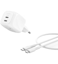 Belkin Smartprotect 2 Portlu Usb-C Şarj Cihazı 50 W, Çift Portlu Gan Şarj Cihazı, 1 M Usb-C Kablo Da