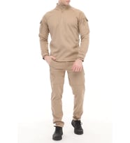 Ghassy Co. Erkek Military Combat Alt Üst Softshell Takım  (Bej)