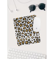 Leopar Desenli Bilek Destekli Dikdörtgen Mouse Pad